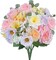 2 Bundles Colorful Faux Rose Bouquet with Daffodils Flower Silk Spring Summer Grave Flowers for Wedding Centerpieces Home Arrangements Cemetery